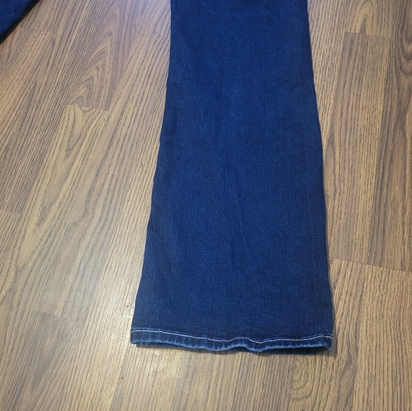 Rock & Roll Cowgirl Mid Rise Bootcut Blue Denim Embelleshed Jeans 33×34 A76 - Picture 5 of 12